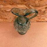 Antique glass pitcher ewer grape cluster shape vintage