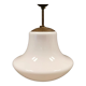 Older ceiling/hanging lamp in milky white opaline glass.