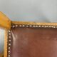 Pair of wooden and leather chairs