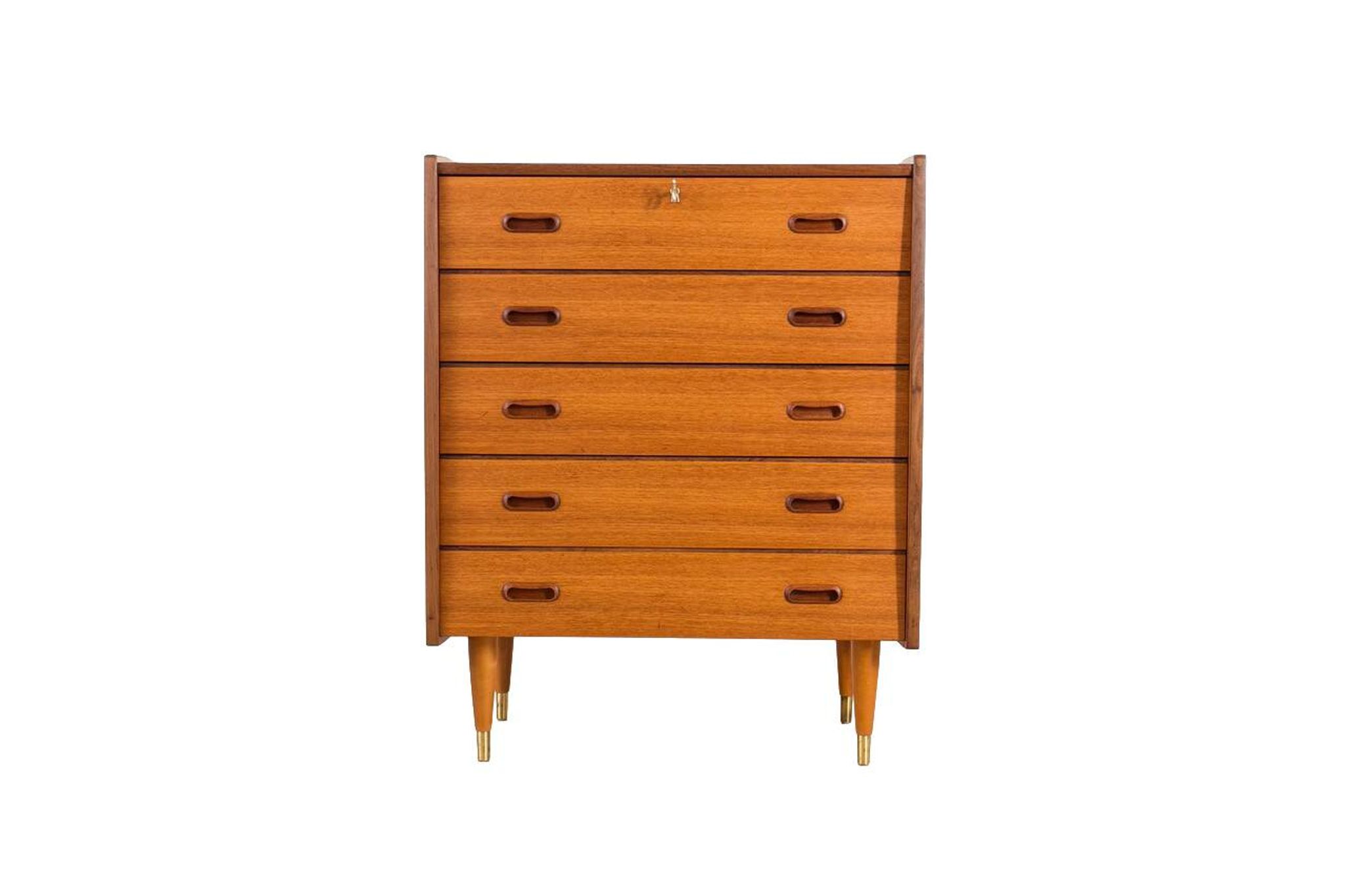 Scandinavian Teak Chest of Drawers, 1960s, Mid-Century Modern