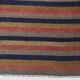 Navy Blue & Terracotta Hand Woven Turkish Striped Kilim Rug, 147x217 Cm
