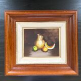 Tableau nature morte pichet et fruits
