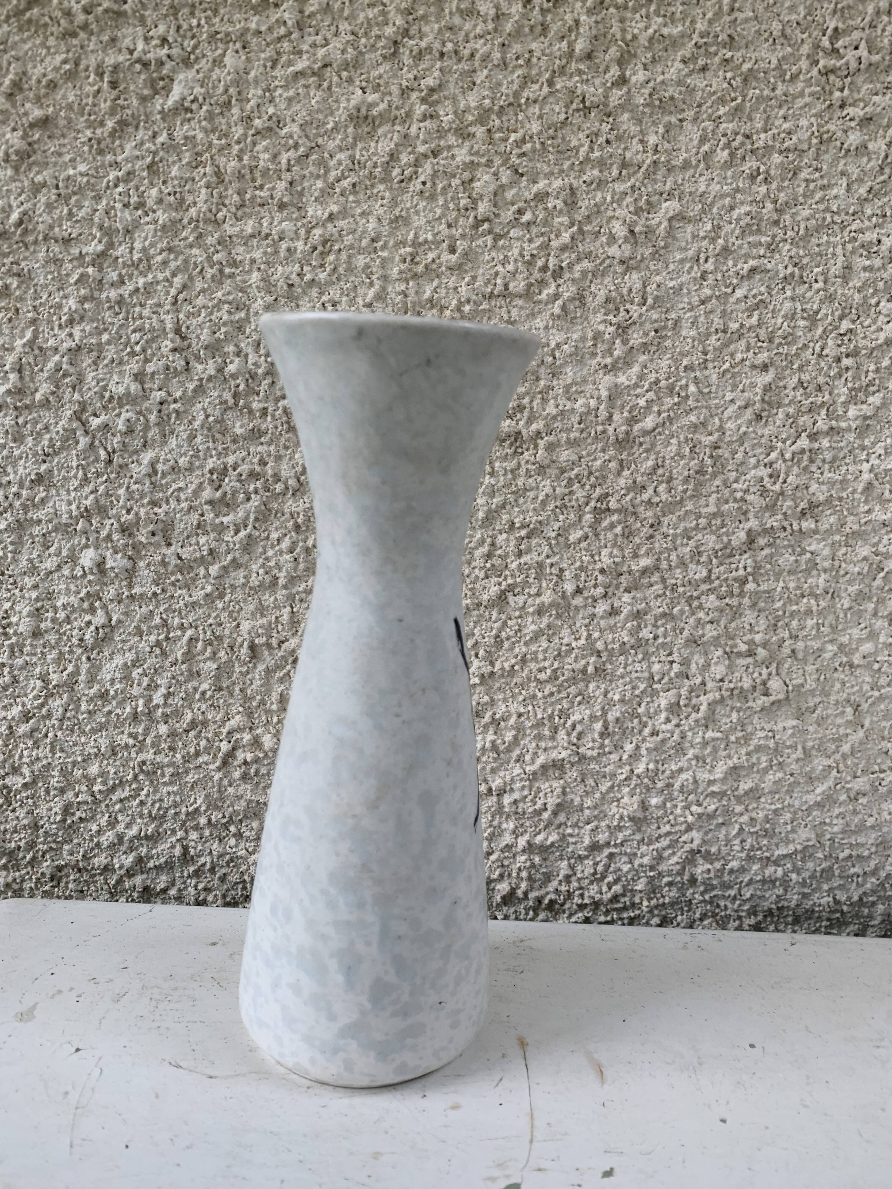 Enamelled ceramic vase made in germany design and vintage