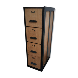 Meuble classeur bois vintage