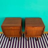 Paire de tables de chevet vintage scandinave