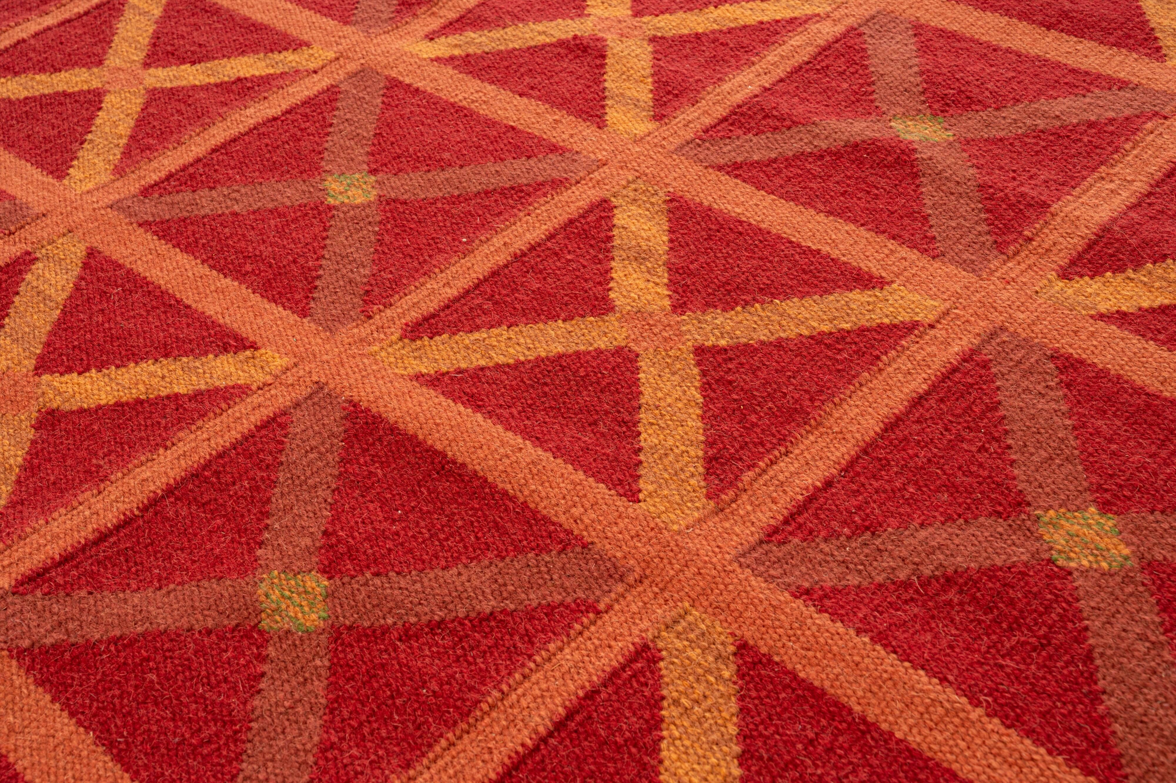 NOS Scandinavian XXth century modern rug by Anna Johanna Ångström, 199/206 x 140 cm (78/81 x 55 in)