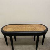 Rattan piano bench