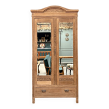 Art Deco oak wardrobe with mirrors (refurbished)