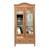Art Deco oak wardrobe with mirrors (refurbished)