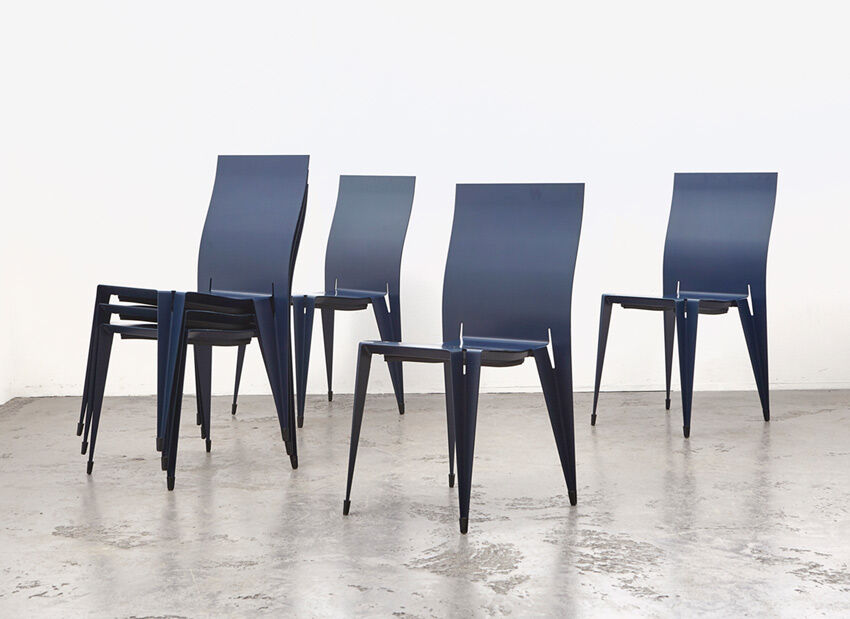 Set of 8 fulfil dining chairs by Mart van Schijndel for Lensvelt 1989