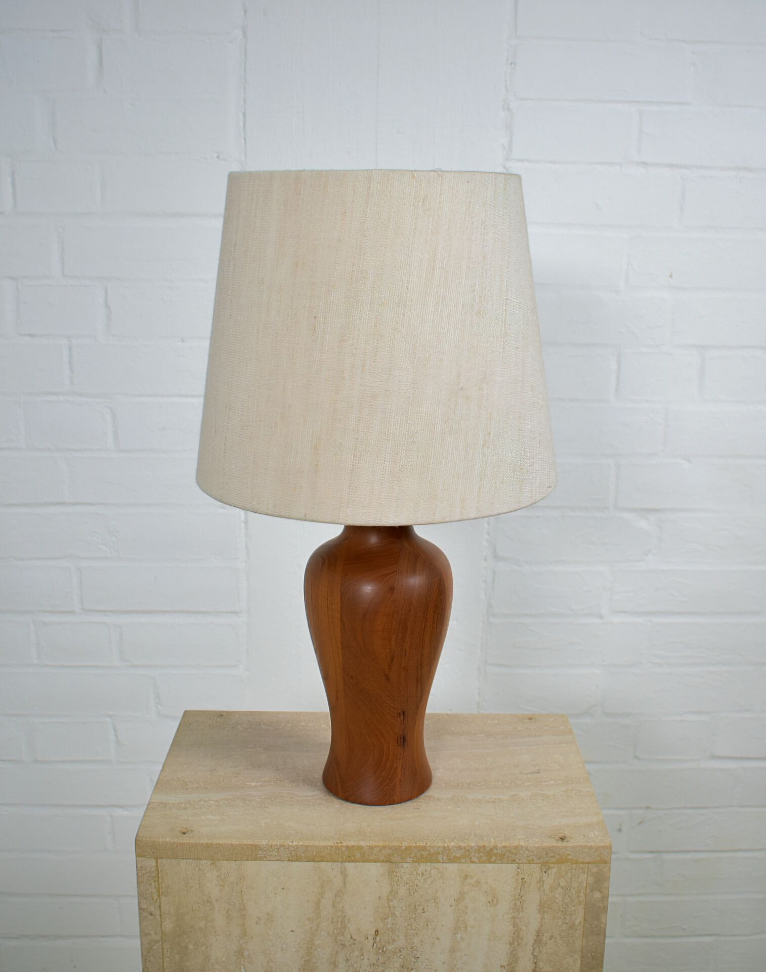 Danish table lamp by Dyrlund 1970s teak Scandinavian vintage