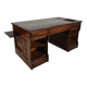 Antique oak writing desk by Stolzenberg – tambour roll top desk – c1880