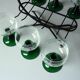 6 Roemer wine glasses with engraving on a handmade wrought iron stand, vintage