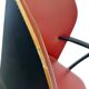 Vintage red rockabilly chair with armrest