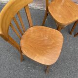 set of 4 Viennese chairs curved wood baumann Restaurant Paris bistro