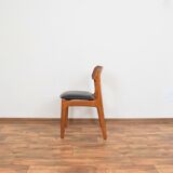 Mid-century danish teak & leather dining chairs by Erik Buch, 1960