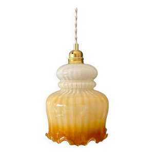 Suspension globe vintage - opaline