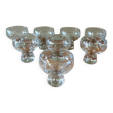 Set of 8 vintage bubble glasses