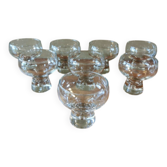 Set of 8 vintage bubble glasses