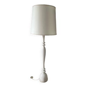 Vintage white wooden - floor lamp