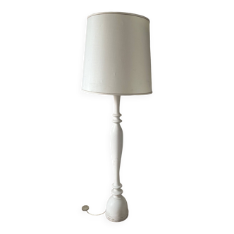 Vintage white wooden floor lamp