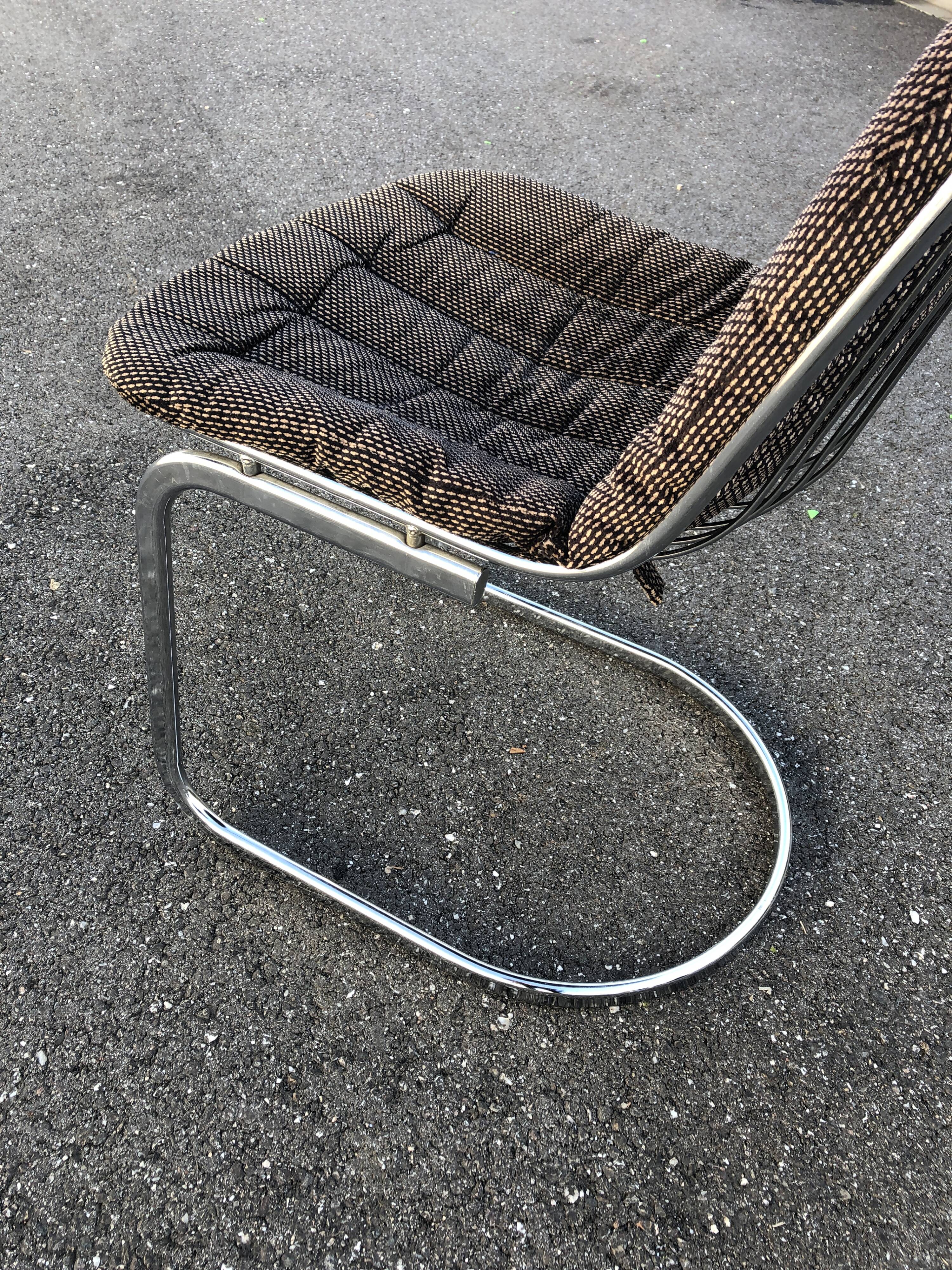 4 chromed chairs Cidue