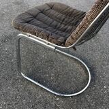 4 chromed chairs Cidue