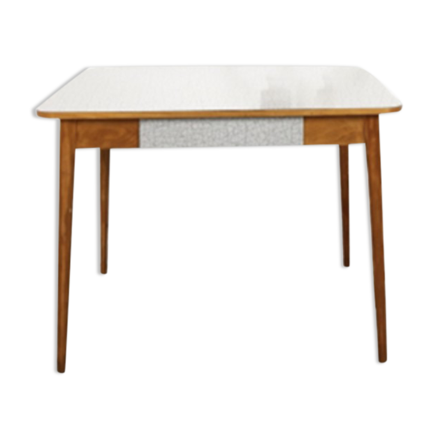 Vintage wooden dining table with formica top