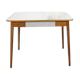 Vintage wooden dining table with formica top