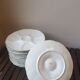 12 huitres porcelain plates from Limoges circa 1970