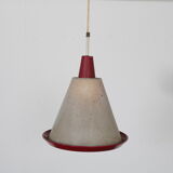 “Perfolux” hanging lamp by Hiemstra Evolux, Netherlands, 1950