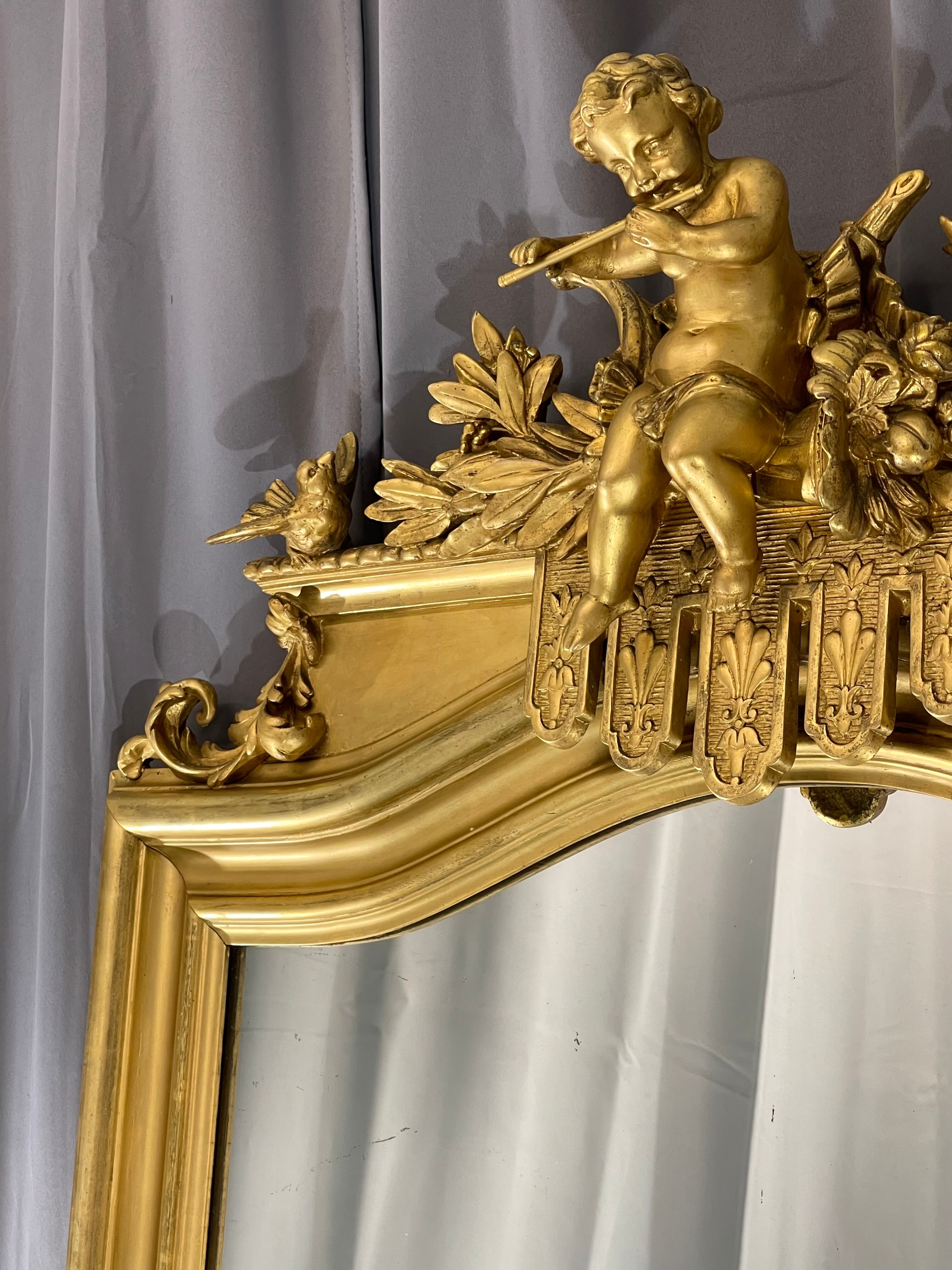 Mirror 204 x 98 cm nineteenth century Napoleon III