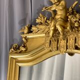 Miroir 204 x 98 cm époque XIXè Napoléon III, putti