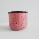 Flowerpot pink with terrazzo pattern, ceramic planter pink, plant pot 80s