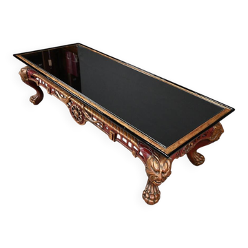 Grande Table Basse Impériale avec plateau de verre, Chine – XXe