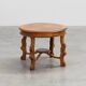 Renaissance‑Style Round Walnut Coffee Table, France – Late 19th Century