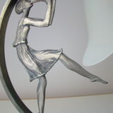Lampe art déco, danseuse a la flute
