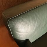 Leather sofa style art deco design Jacques Leleu