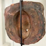 Three cast-iron and terracotta façade decoration lions, around 1880.