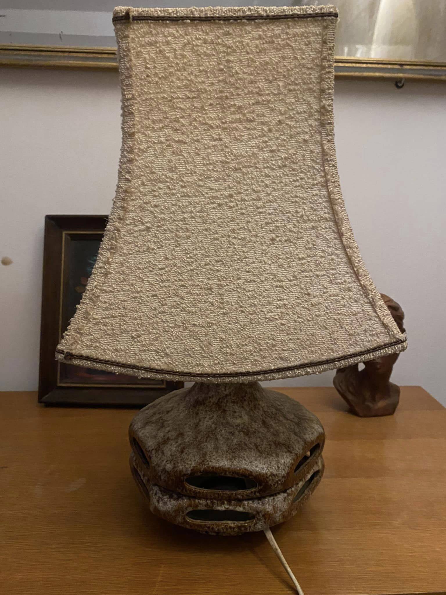 German fat lava ceramic lamp West Germany Stein Keramik 6620 (1950s)
