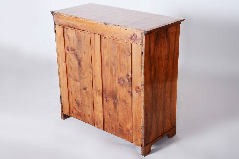Biedermeier Cabinet in Walnut, Czech, 1840s