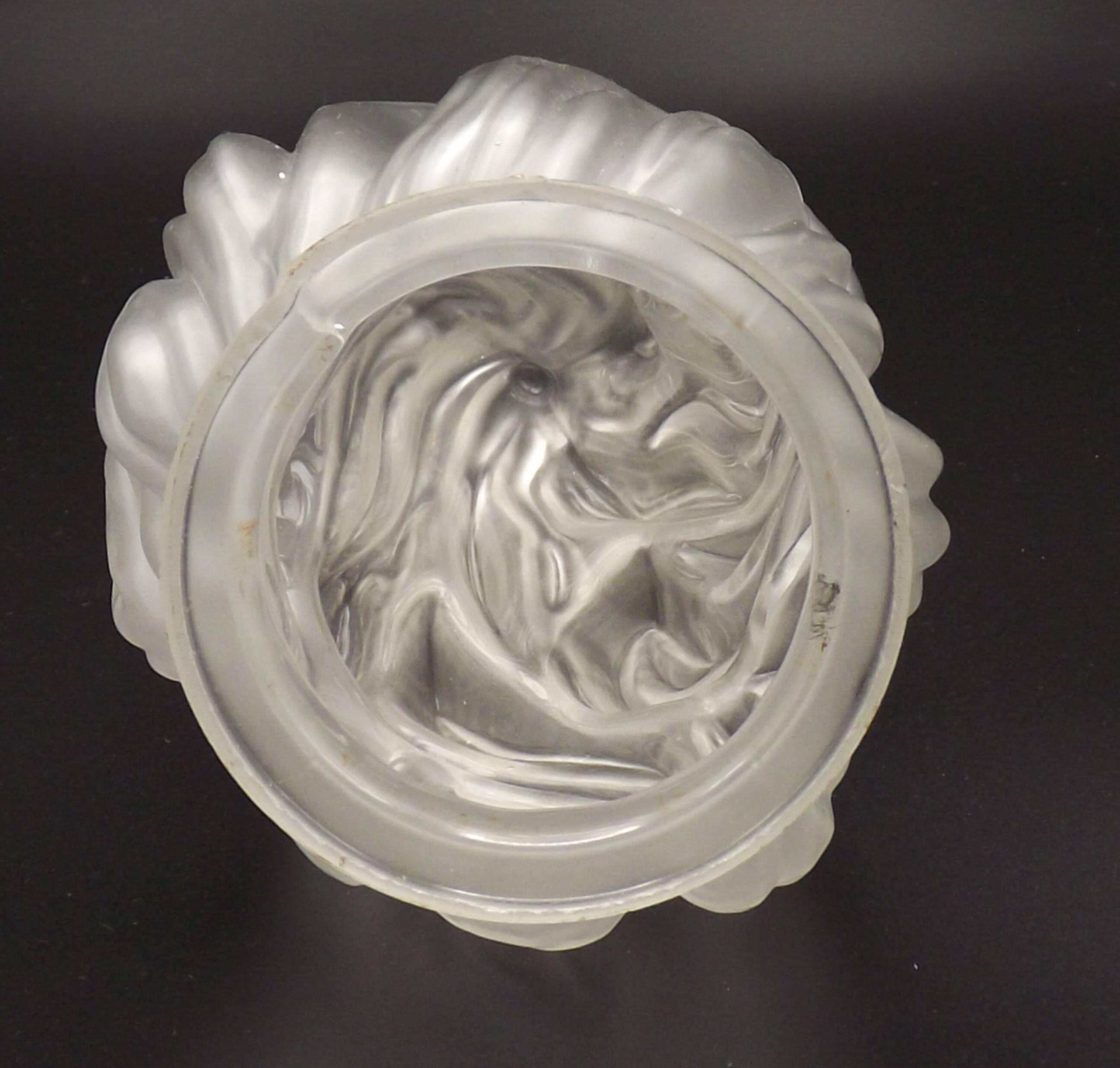 French Art Deco Opaque Glass Flame Shade • Vintage Lamp Shade Replacement