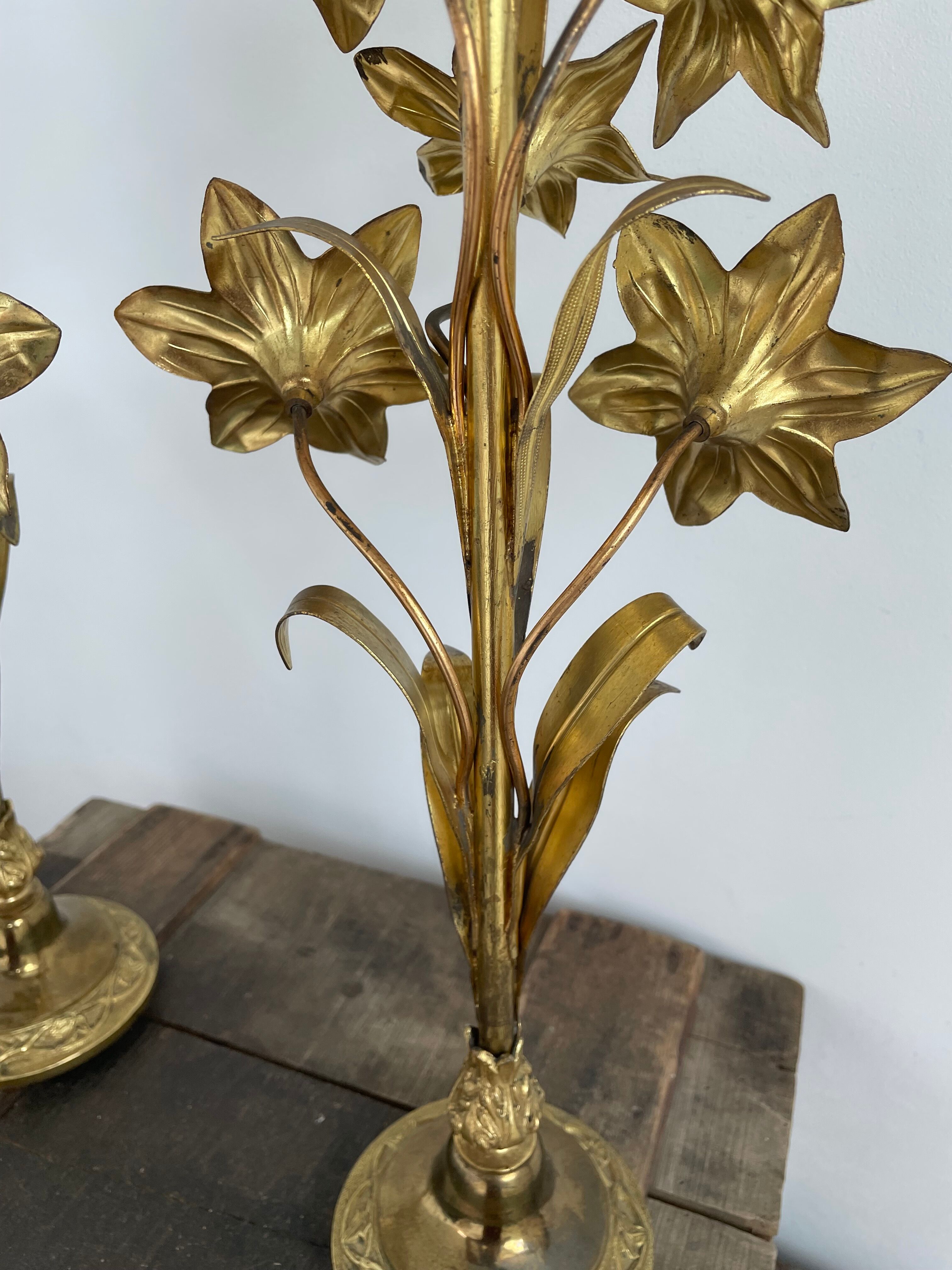 Decorative elements - brass and bronze with décor - fleurs-de-lys - France