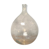 Dame jeanne verre transparent, reflets bleu/vert, 12l