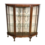English Art Deco walnut showcase