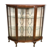 English Art Deco walnut showcase