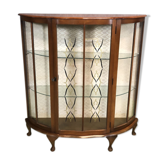 English Art Deco walnut showcase