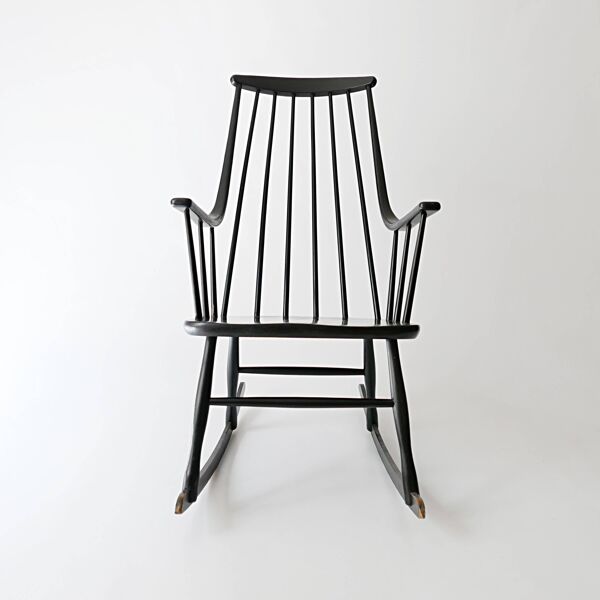 Rocking chair Lena Larsson design scandinave1960 pour Nesto