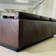Vintage danish mid-century 3 person brown leather sofa by georg thams 1960s