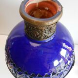 POT / TERRACOTTA VASE VERNISSEE / DECOR BRASS